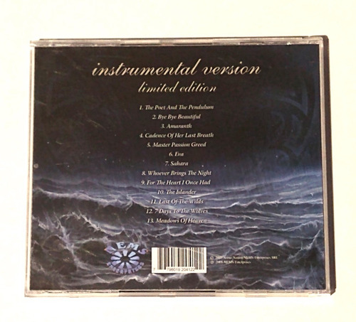 Nightwish - Dark Passion Play - Version Instrumental Cd