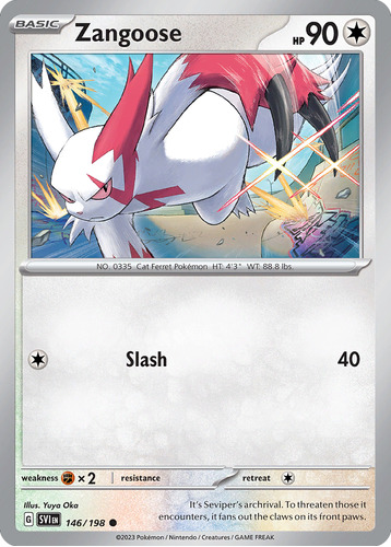 Zangoose 146/198 Pokemon Card Scarlet & Violet