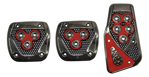 Kit Cubre Pedal Para Estandar Carbon/rojo