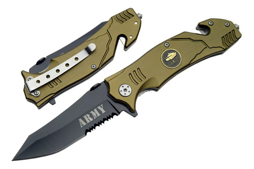 Navaja Szco Fk 4.5  Army Verde Con Clip 