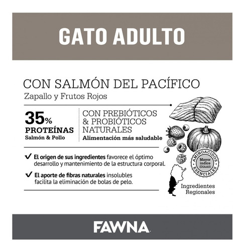 Alimento Para Gatos Fawna Adulto X 3kg Calidad Premium