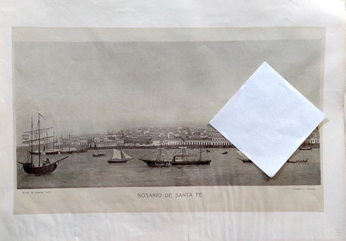 Lámina Puerto De Rosario De Santa Fe 1875 Gazcan Sourup