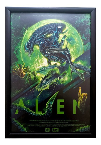 Alien Poster Enmarcado 50 X 35 Cms 