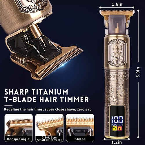Aparador De Cabelo Para Homens Cordless Zero Gapped Trimmer