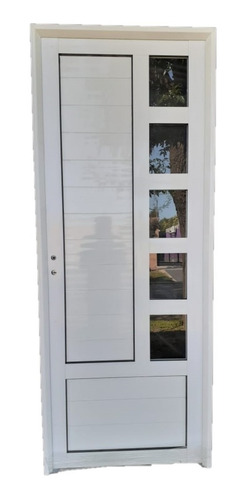 Puerta Aluminio Blanco Reforzada 80x200 Modelo 24