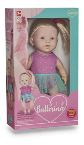 Imagem 3 de 3 de Pink Ballerina Boneca Brinquedos Pupee Fg