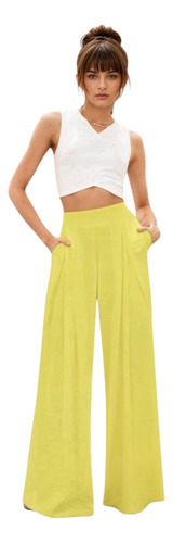 Pantalón Casual Holgado Para Mujer Con Bolsas #42 - P