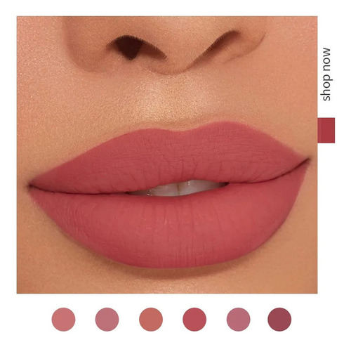 Lápiz Labial Mate Con Tinte Labial De Larga Duración, 6 Piez