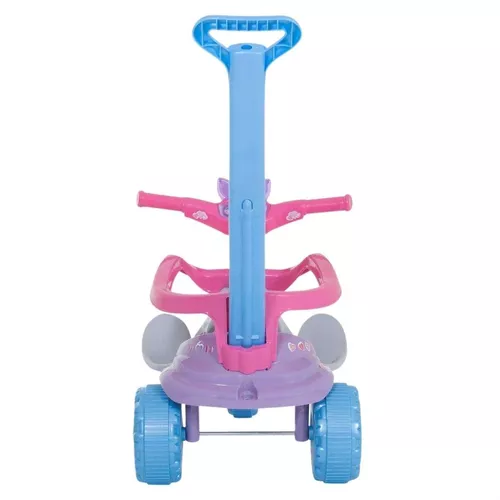 Triciclo Infantil Empurrador C/ Haste Trike Rosa Magic Toys