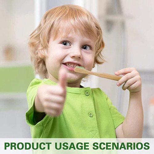 Cepillo De Dientes Completo Para Niños, Ecológico, De Cerdas