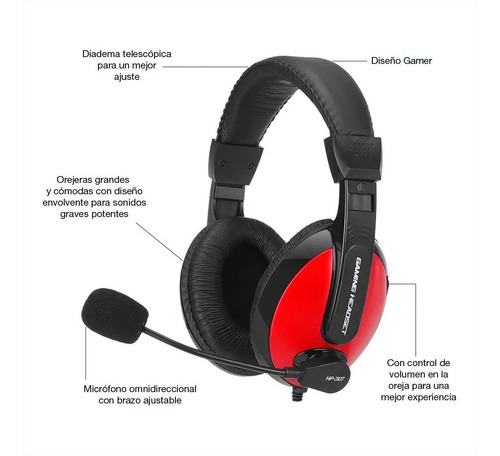 Auricular Vincha Y Micrófono Gamer C/ Cable Xtrike Me Hp-307