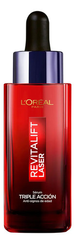 L'Oréal Paris Revitalift Láser Sérum Facial Triple Acción, con Péptidos de Última Generación, Ácido Hialurónico Puro y Vitamina C Estabilizada, Antiarrugas, 30 ml