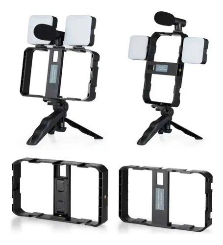Trípode Soporte Celular Con 2 Luces Led Para Grabar Videos