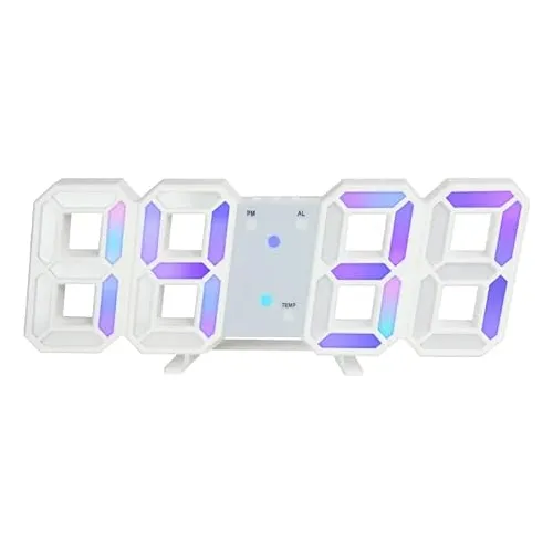 Reloj Digital Led Rgb 3d Características Mejoradas