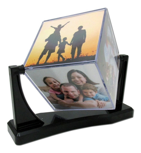 6 Cubo Base Para Foto 9x9 Cm Transparente