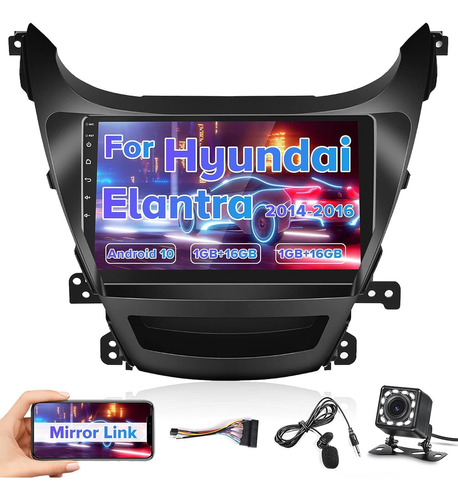 Radio Estéreo Android Double Din Para Coche Hyundai Elantra