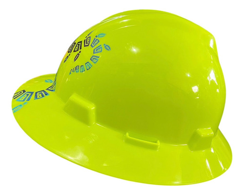 Casco De Seguridad Msa Diseño Impresion Uhd Uv. 5140 Blanco