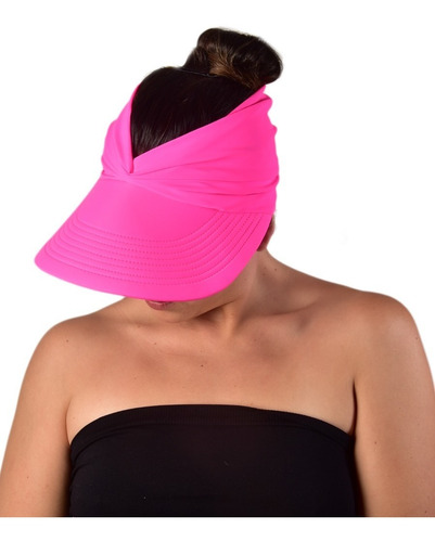 Visera Con Turbante Color Fucsia