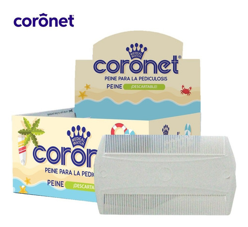 Coronet Peine Anti Pediculosis Descartable De Plástico X 36u