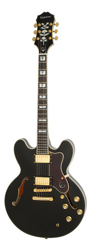 Guitarra Eléctrica EpiPhone Sheraton-ii Color Ebony Material Del Diapasón Granadillo Brasileño Orientación De La Mano Diestro