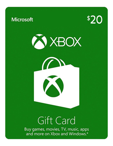 Xbox Gift Card $20 | Tarjeta Regalo | Envio Rápido | Usa