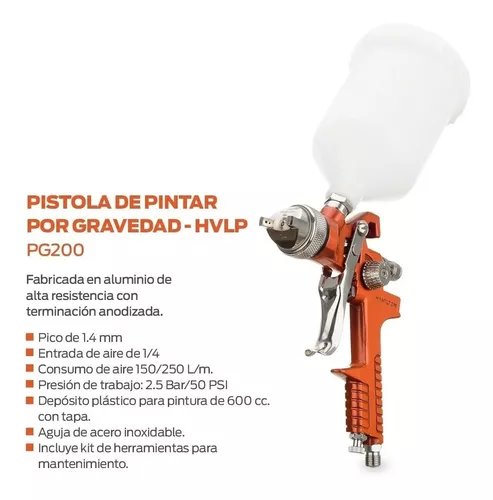 Pistola Soplete Pintar Gravedad Profesional Hamilton PG200