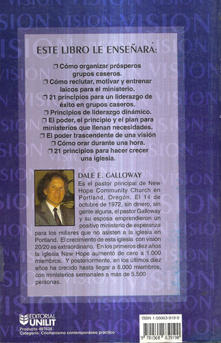 Visión 20 / 20 / Cómo Crear Una Iglesia / Dale E. Galloway (Usado)