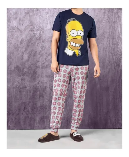 Email Platillo Reunir Pijama Para Hombre The Simpsons Azul/gris Suave 9502 22and