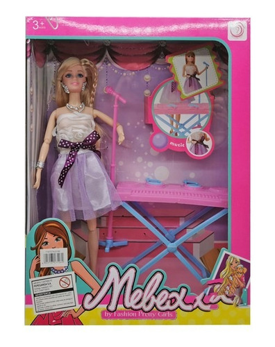 Muñeca Articulada Con Accesorios Musicales Y Con Ropa