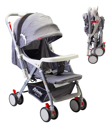 Carriola Reversible D'bebe Baby Bm Ligera Color Gris Gris