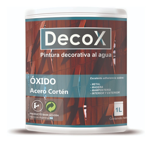 Kit Decox Decorativo 1l Oxido De Hierro Real