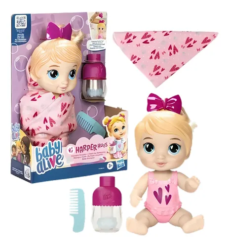 comprar Boneca Baby Alive Bebê Shampoo Harper Hugs F9119 - Hasbro