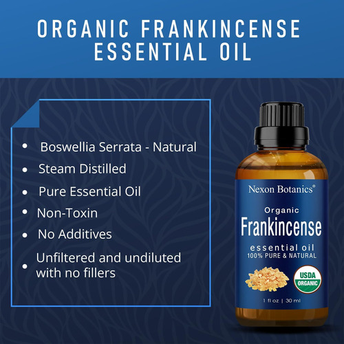 Nexon Aceite Esencial Olíbano Incienso Orgánico Puro 30ml