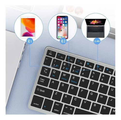 Teclado Bluetooth Con Números Para iPad Mac Tablet Celular