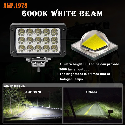 Luz De Trabalho Led Para Trator Agpw Compatível Com A Nova