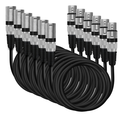 Gearit Cable De Micrófono Xlr A Xlr (15 Pies, 6 Unidades) Xl