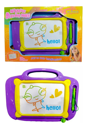 Pizarra Mágica Infantil Magnética A Color Didáctico + Lápiz Color Multicolor