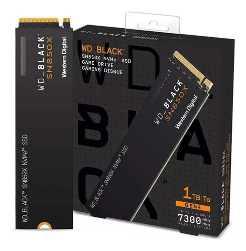 Disco De Estado Solido M.2 Wester Digital Sn850x 1 Tb Black