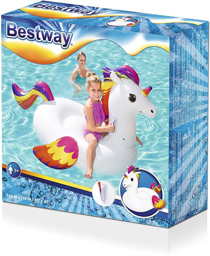 Imagen 2 de 7 de Unicornio Flotador Inflable Salvavidas 41114 Bestway