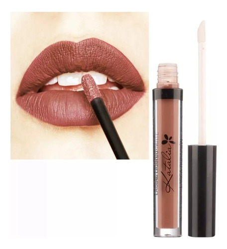 Labial Liquido Efecto Mate Terciopelo Color Latte Katalia