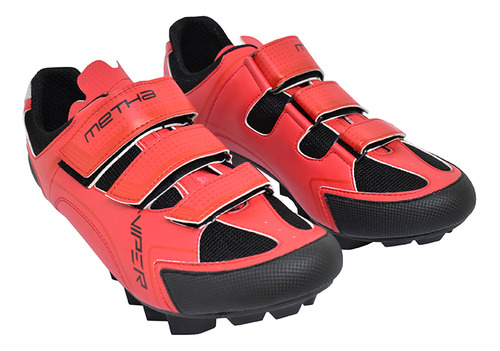 Zapatilla Mtb Metha Viper 38/25cm Rojo 3 Abrojos