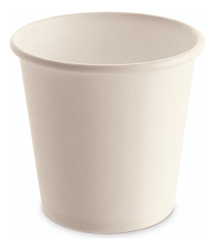 Vaso De Carton Para Café Encerado Biodegradable 4 Oz 50 Pz Color Blanco
