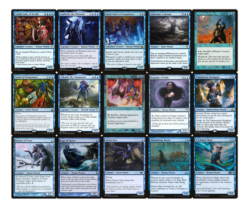 Baraja Del Comandante Del Mago - Azul Mono - Edh - 100