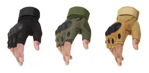 Guantes Tacticos Nudillos Almohadillas Militar Medio Dedo