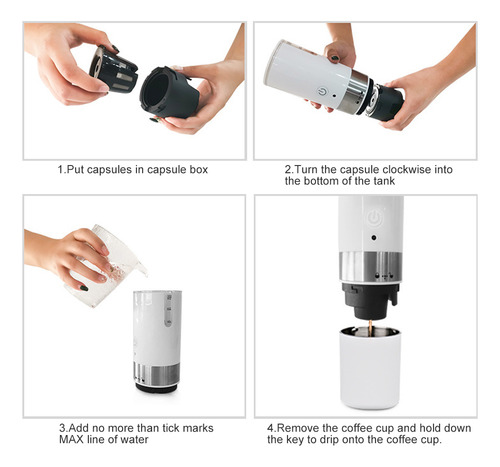 Máquina De Café Espresso Portátil Usb Para Viajes Pequeños
