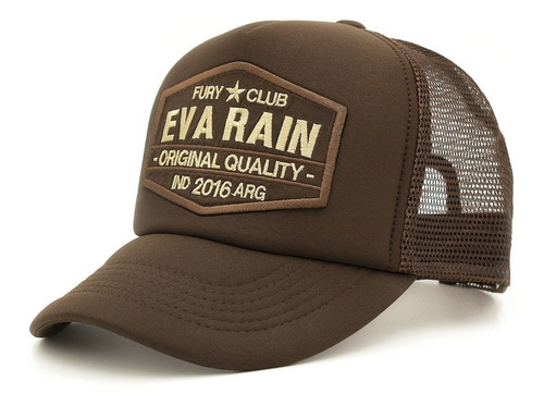 Gorra Bordado Trucker Negro Liso Fury Club Eva Rain®