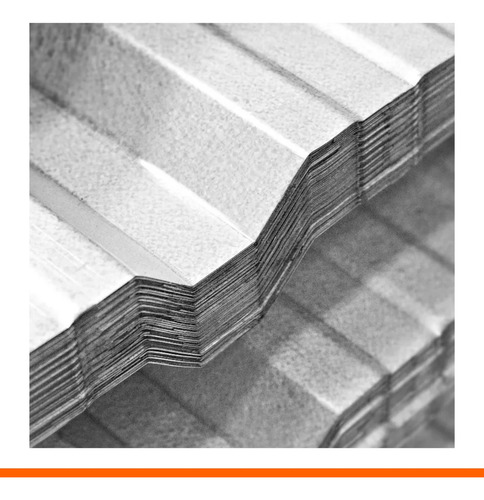 Chapa Trapezoidal Cincalum C25 - Por 5 Metros!! Color Plateado