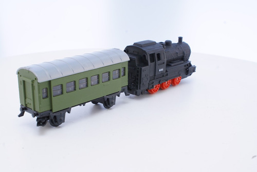 SIKU 1657 escala 1:120 Locomotora de vapor miniatura con vagón de pasajeros 