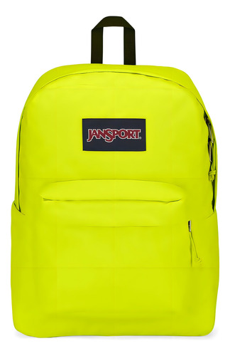 Mochila Jansport Superbreak Plus 26l Porta Notebook Urbana Color Cyber Lime Diseño De La Tela Liso