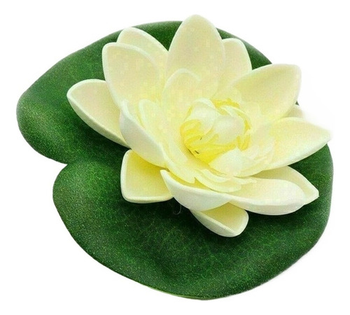 10 Pzs Artificiales Loto Flores Lirio Cojín Flotante Ornamen
